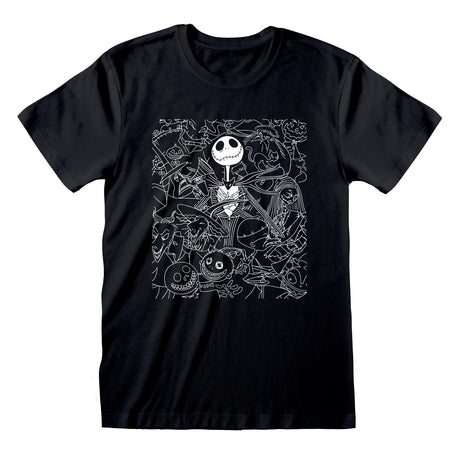 NIGHTMARE BEFORE CHRISTMAS, THE - OUTLINES T-SHIRT