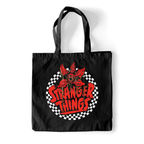 STRANGER THINGS - CHECKERED CIRCLE TOTEBAG