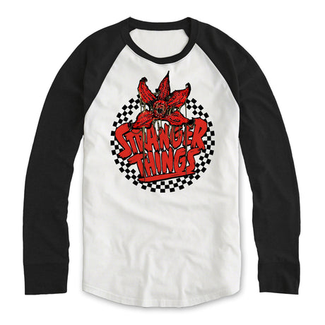 STRANGER THINGS - CHECKERED CIRCLE LS LANGÆRMET T-SHIRT