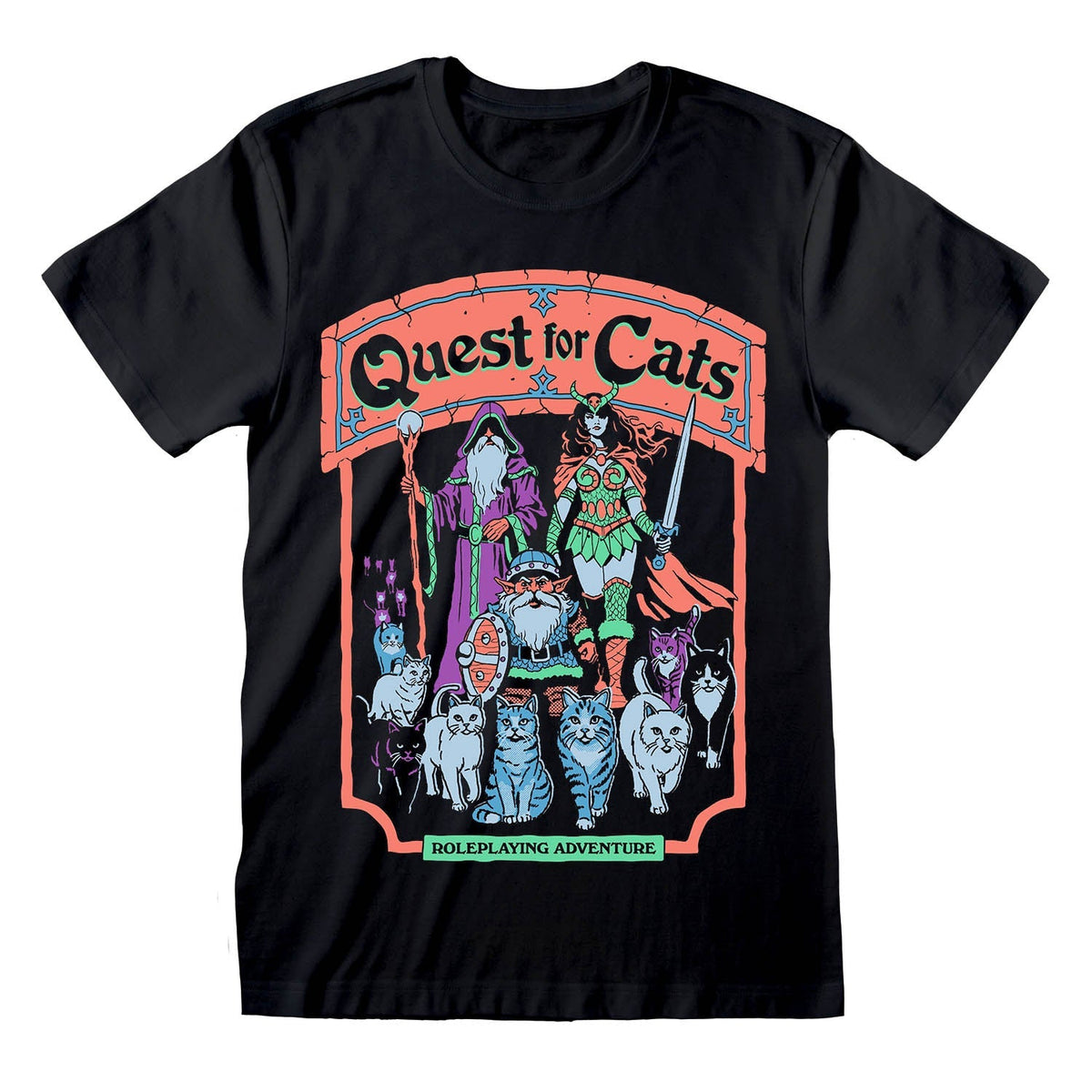 STEVEN RHODES - QUEST FOR CATS T-SHIRT