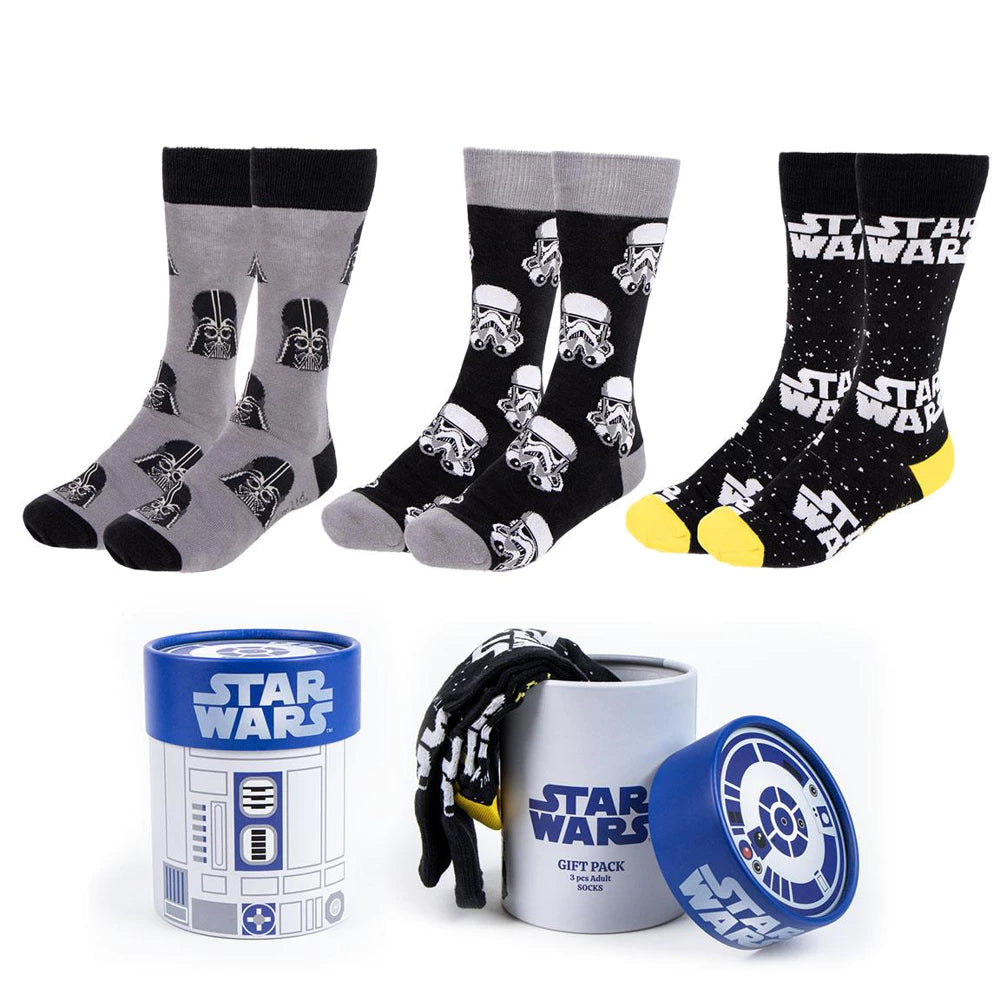 STAR WARS sokker i fed R2D2 boks 3 stk. - STAR WARS - socks pack 3 pieces