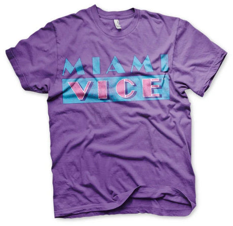 Miami Vice Distressed Logo T-shirt – Purple/Lilla