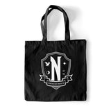 WEDNESDAY - NEVERMORE - BLACK TOTEBAG