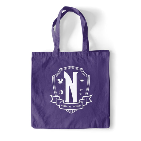 WEDNESDAY - NEVERMORE - PURPLE TOTEBAG