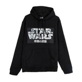 Sort Star Wars hoodie med logo og hætte – Cerdá