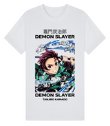 Demon Slayer Whirlpool T-shirt med Tanjiro Kamado – officielt produktbillede