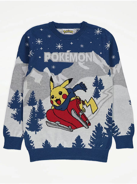 Pokémon julestrik til børn – Pokémon Christmas Jumper