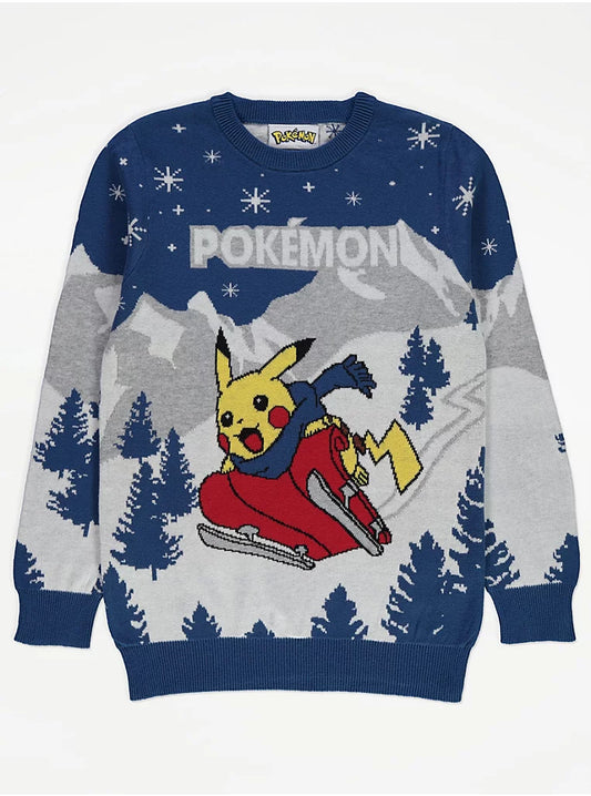 Pokémon julestrik til børn – Pokémon Christmas Jumper