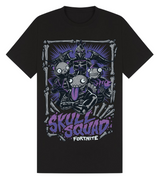 Fortnite Skull Squad sort T-shirt med lilla og gråt holdmotiv – Heroes Inc.