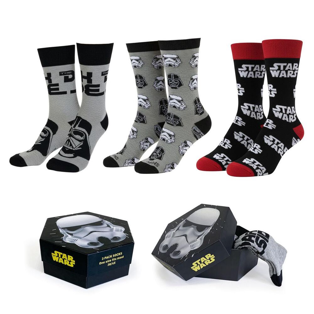 Star Wars stormtrooper 3 pak. sokker – produktbillede 2