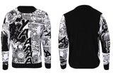 Star Wars Manga Panels sort og hvid julestrik – Christmas Jumper