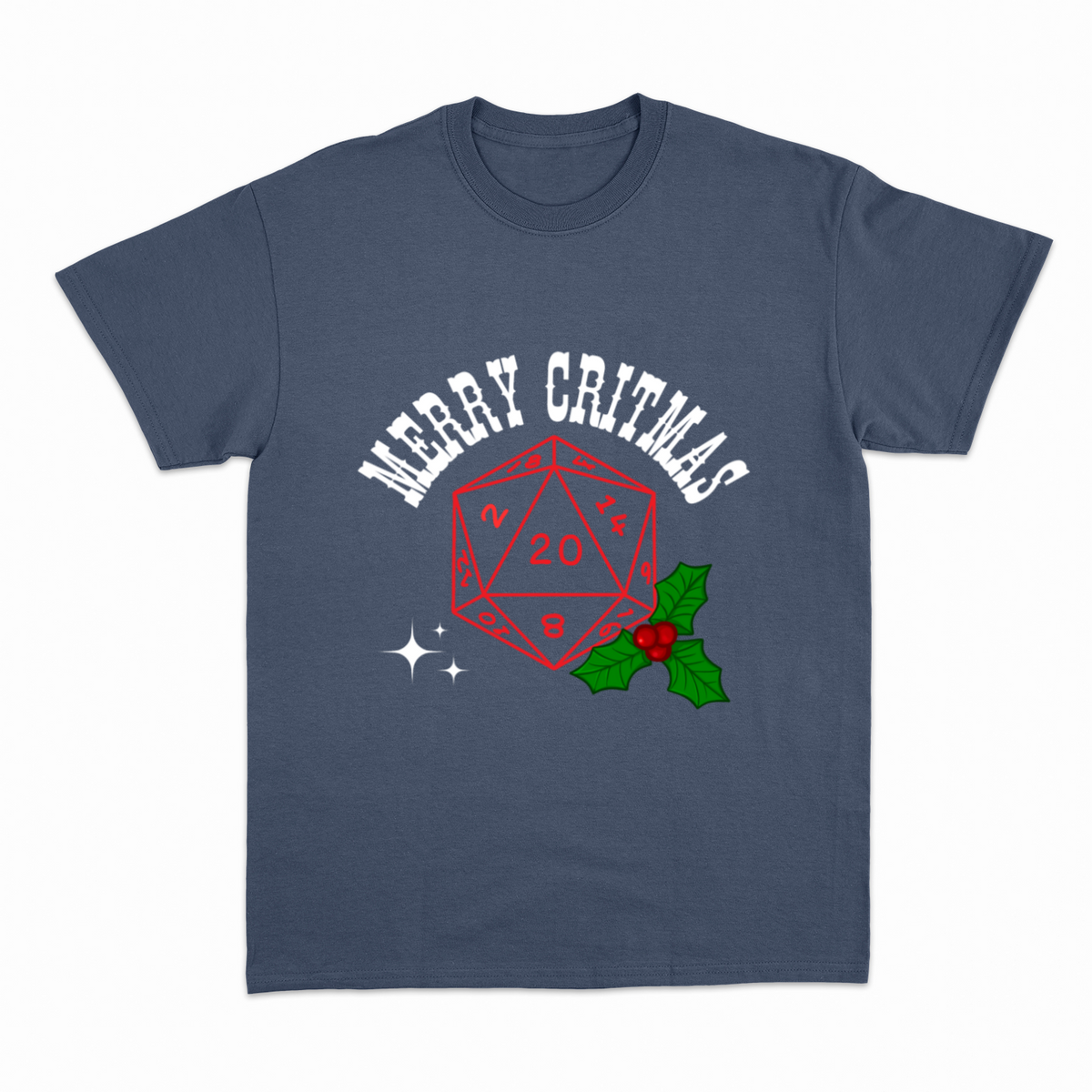 Merry Critmas T-shirt – Rollespils T-shirt – produktbillede 5
