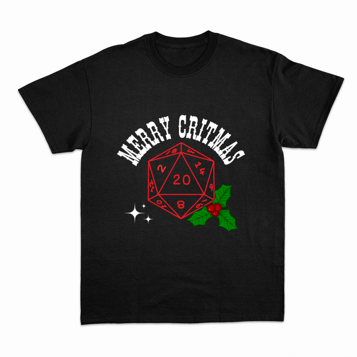 Merry Critmas T-shirt – Rollespils T-shirt – produktbillede 13