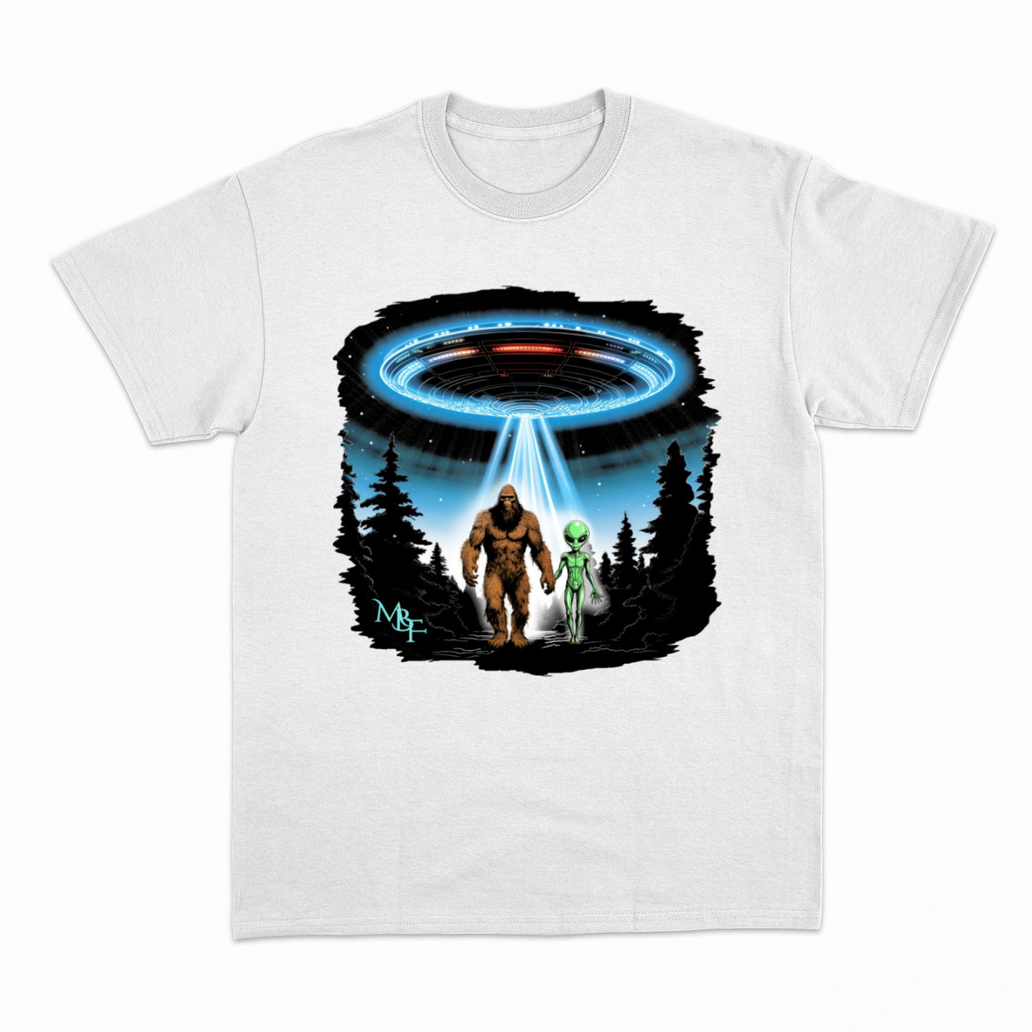 BIGFOOT AND ALIEN - Heavier fabric t-shirt