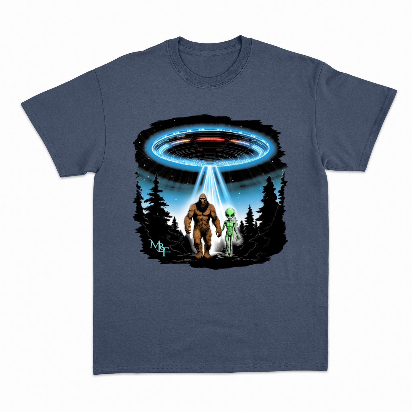 BIGFOOT AND ALIEN - Heavier fabric t-shirt