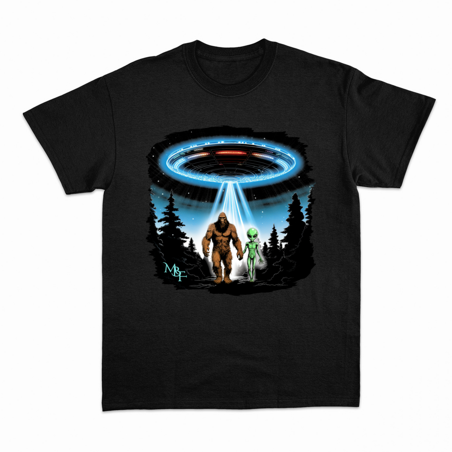 BIGFOOT AND ALIEN - Heavier fabric t-shirt