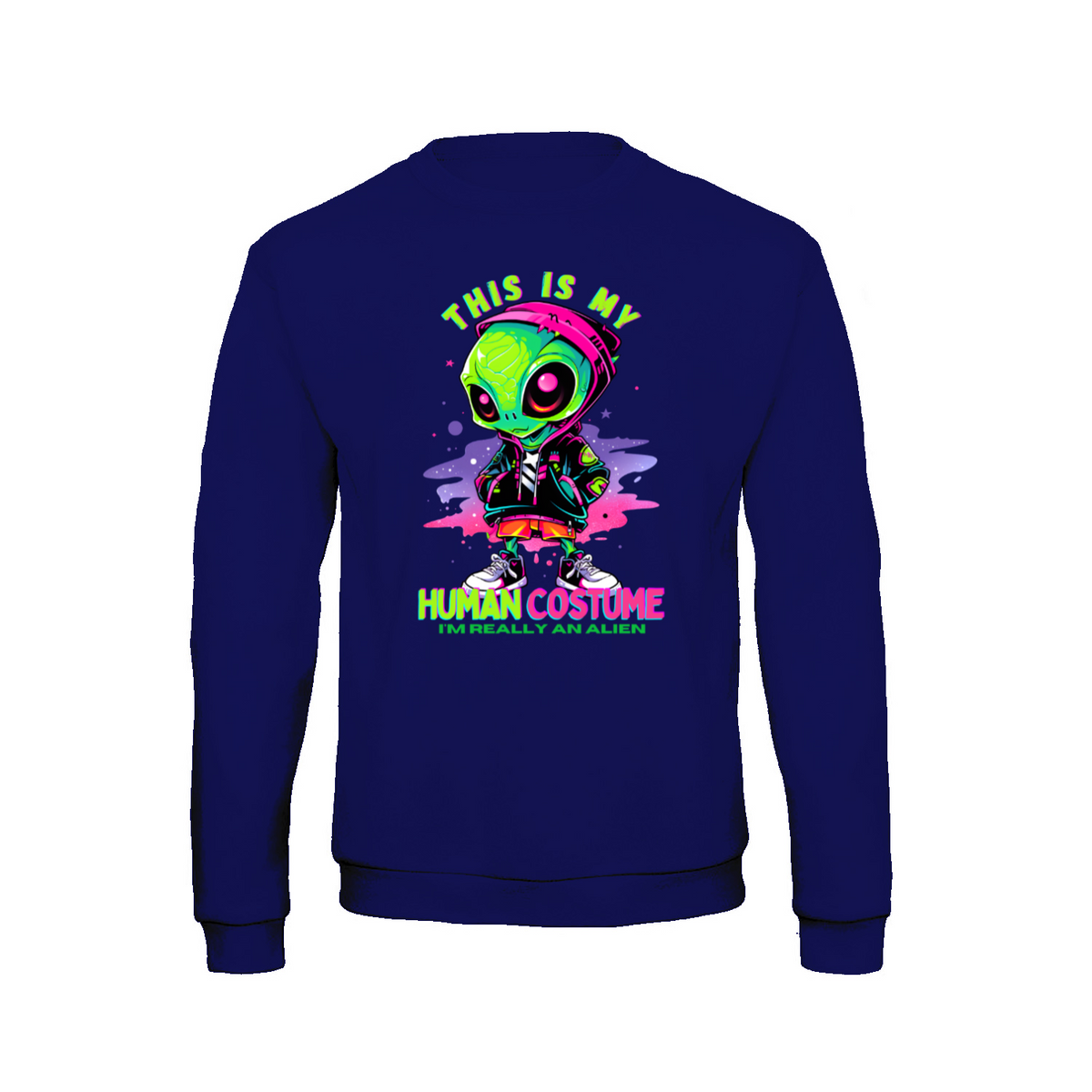 Human Costume sweatshirt – Sjovt statement – produktbillede 5