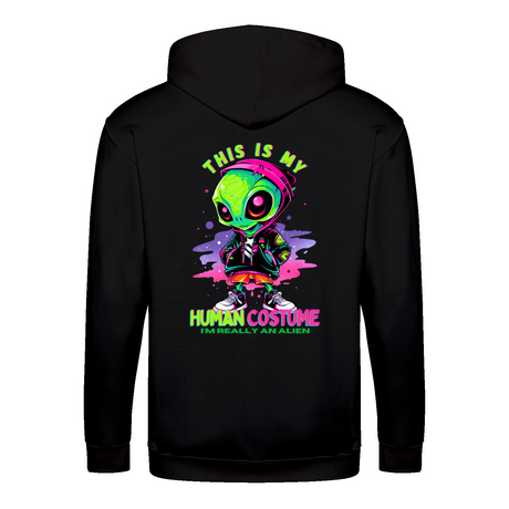 Human Costume zip hoodie – Sjovt statement