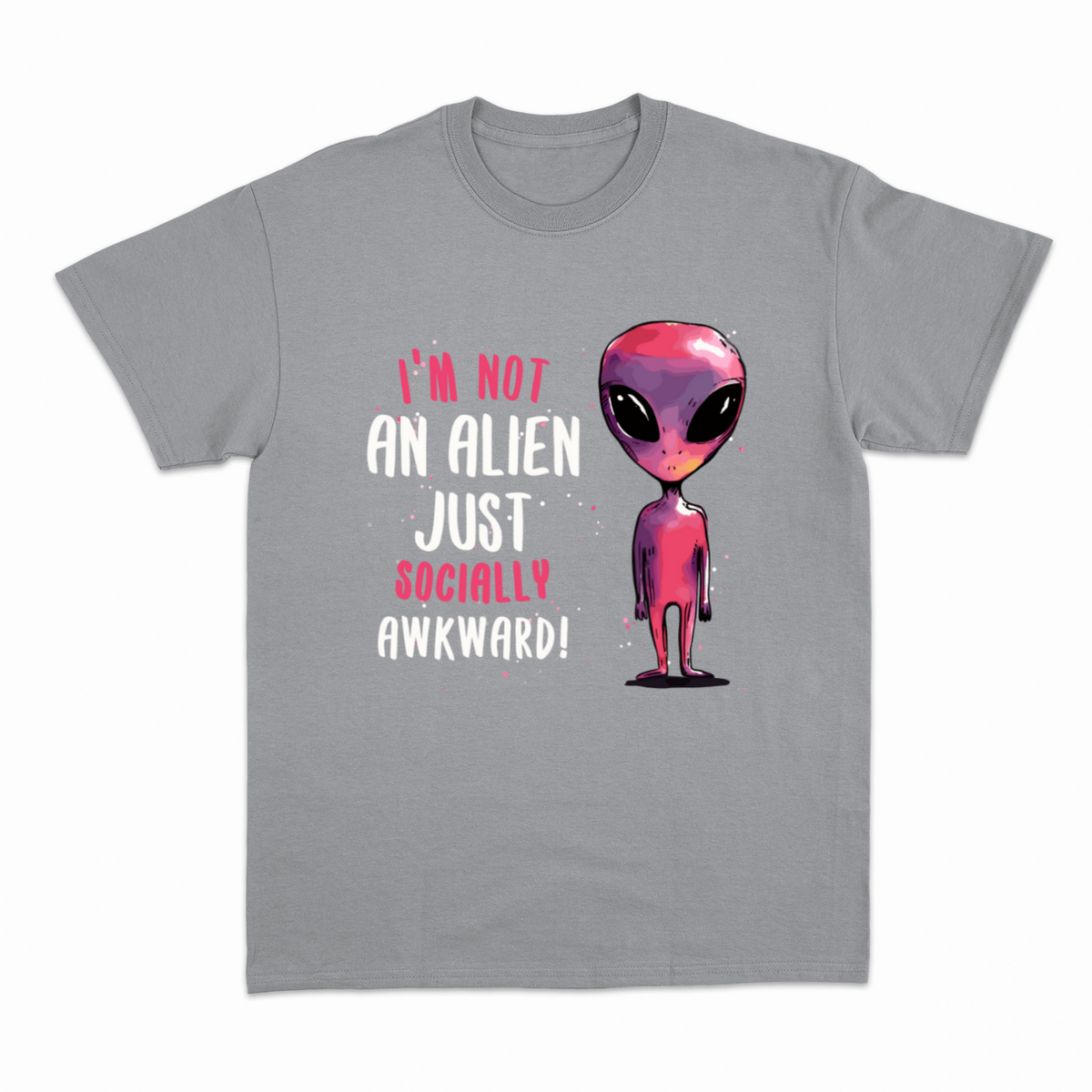 Socially Awkward Alien T-shirt – Sjov Alien T-shirt – produktbillede 18