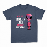Socially Awkward Alien T-shirt – Sjov Alien T-shirt – produktbillede 17