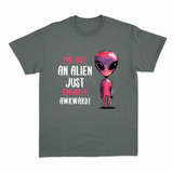 Socially Awkward Alien T-shirt – Sjov Alien T-shirt – produktbillede 7