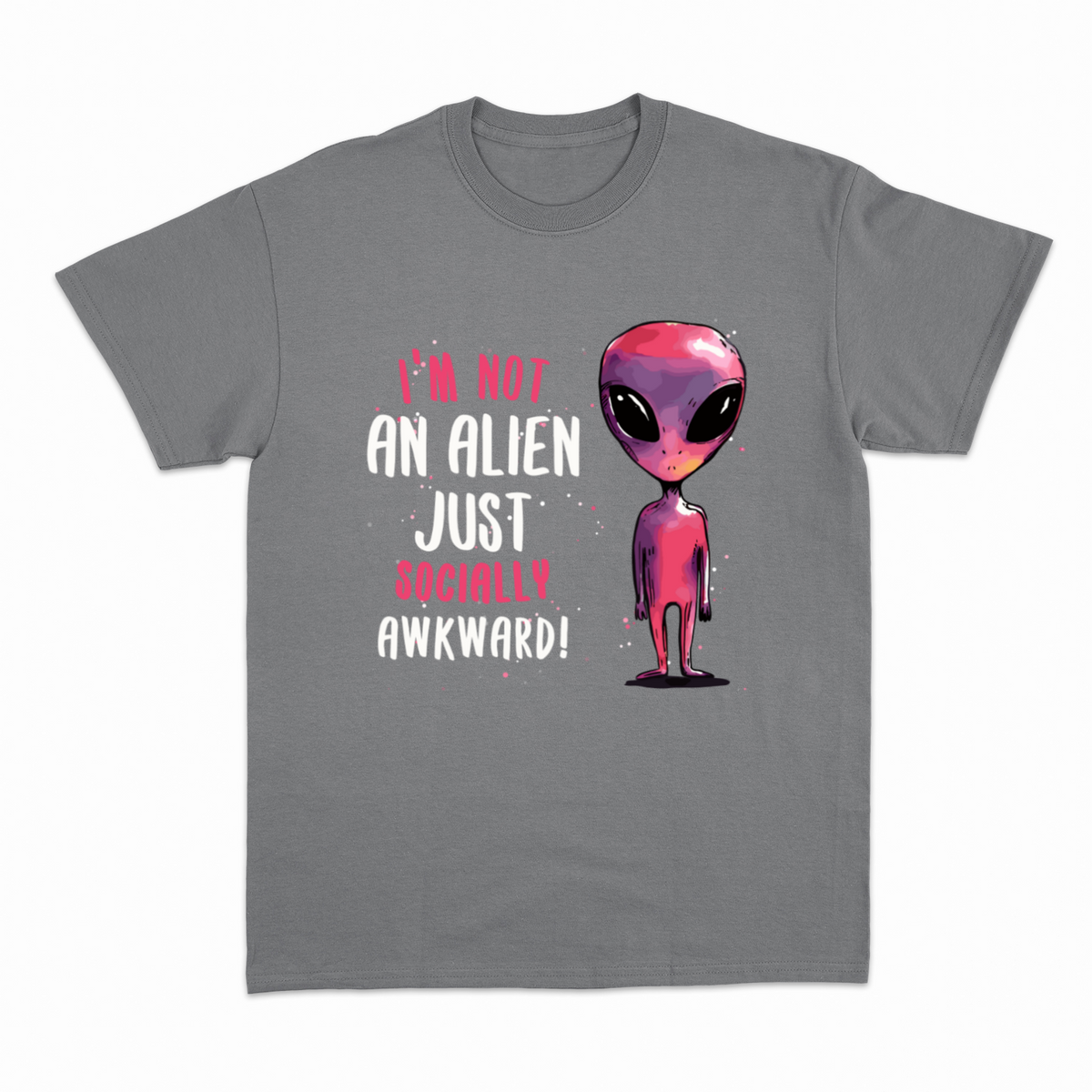 Socially Awkward Alien T-shirt – Sjov Alien T-shirt – produktbillede 16
