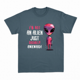 Socially Awkward Alien T-shirt – Sjov Alien T-shirt – produktbillede 15