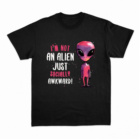 Socially Awkward Alien T-shirt – Sjov Alien T-shirt