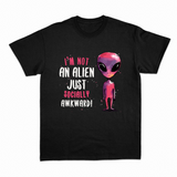 Socially Awkward Alien T-shirt – Sjov Alien T-shirt – produktbillede 13