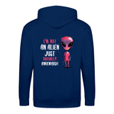 Socially Awkward/alien zip hoodie – Sjovt statement