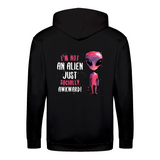 Socially Awkward/alien zip hoodie – Sjovt statement – produktbillede 3