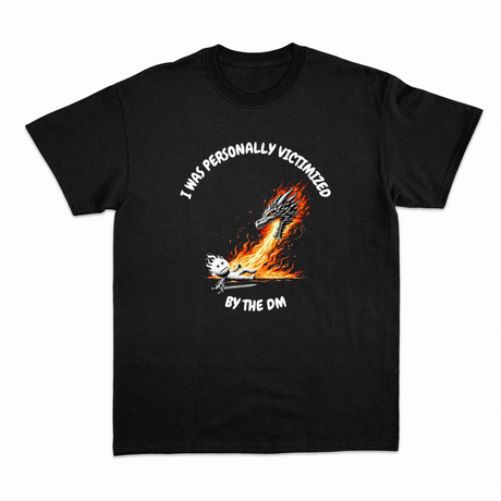Victimized by DM T-shirt – Rollespils T-shirt