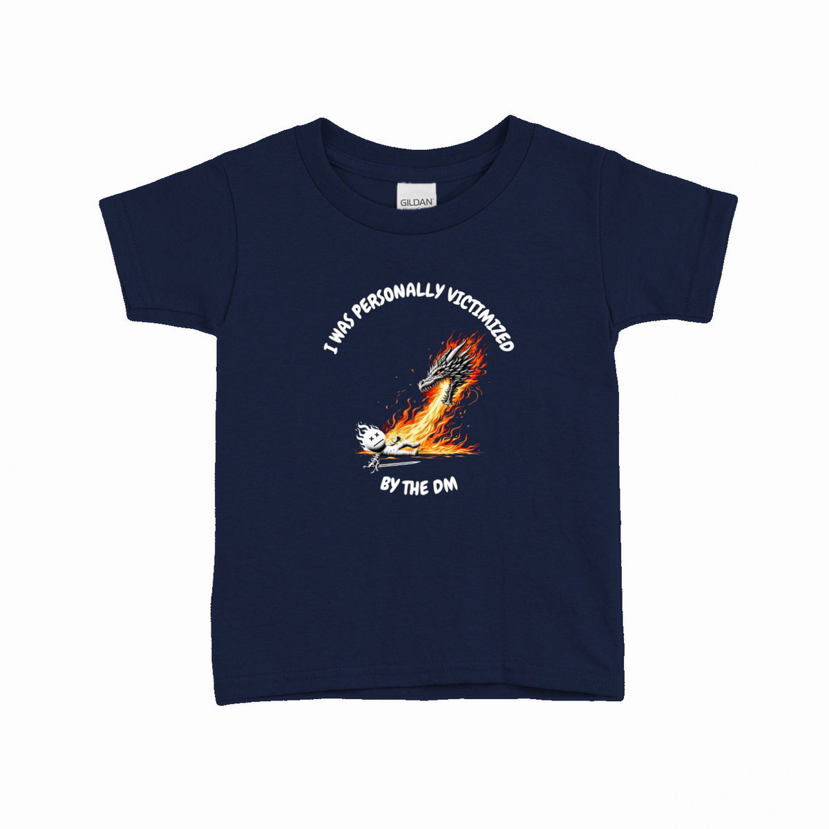Victimized by DM T-shirt til børn – Rollespil design – produktbillede 15