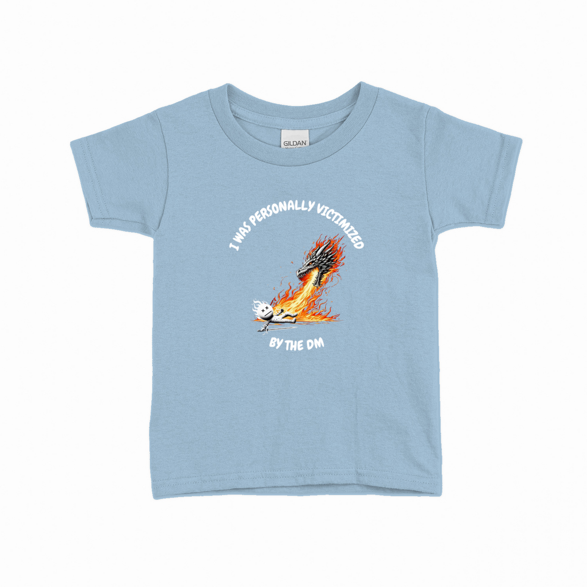 Victimized by DM T-shirt til børn – Rollespil design – produktbillede 17
