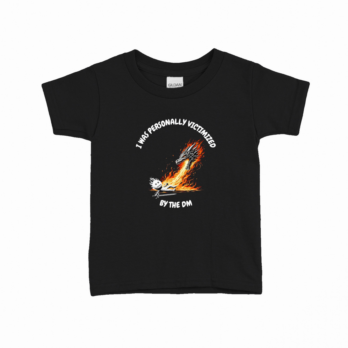 Victimized by DM T-shirt til børn – Rollespil design – produktbillede 13