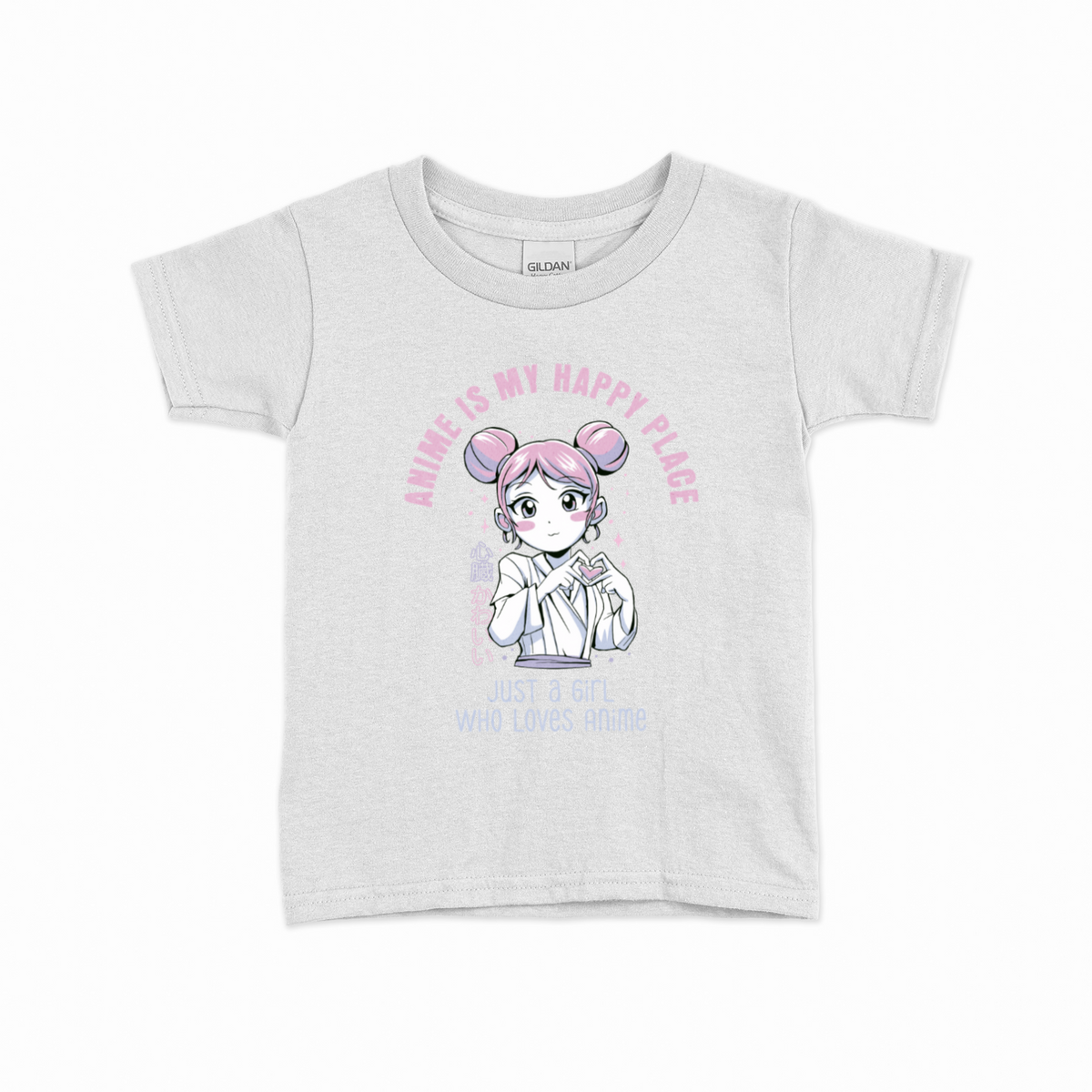 Just a Girl Who Loves Anime T-shirt til børn – Anime design – produktbillede 3
