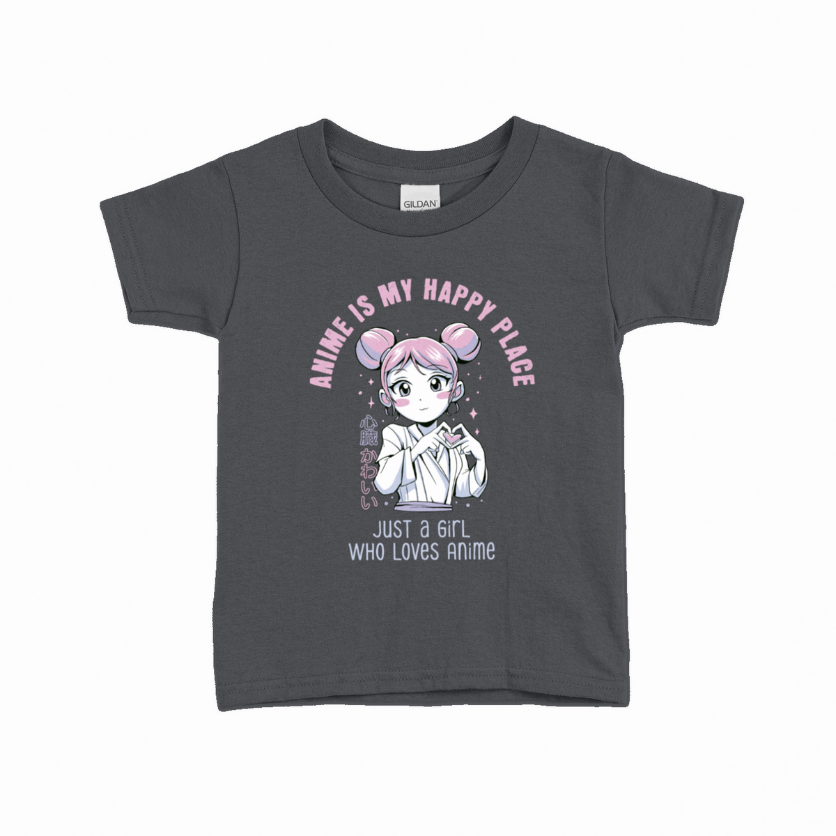 Just a Girl Who Loves Anime T-shirt til børn – Anime design – produktbillede 11