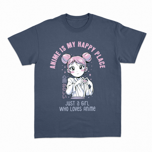 JUST A GIRL WHO LOVES ANIME - Heavier fabric t-shirt