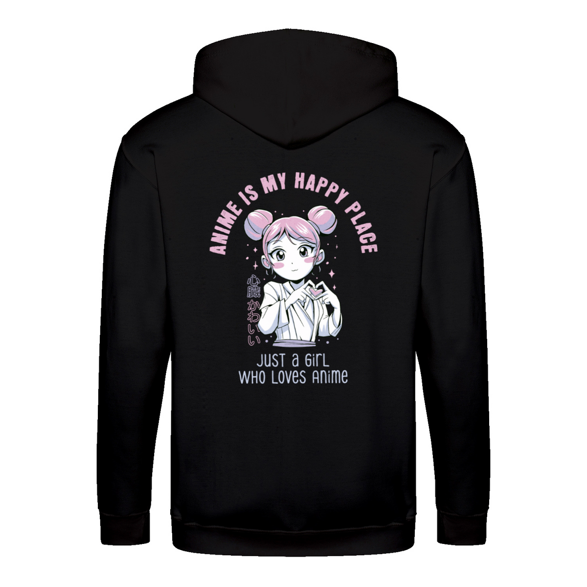 Just A Girl Who Loves Anime zip hoodie – Anime – produktbillede 6