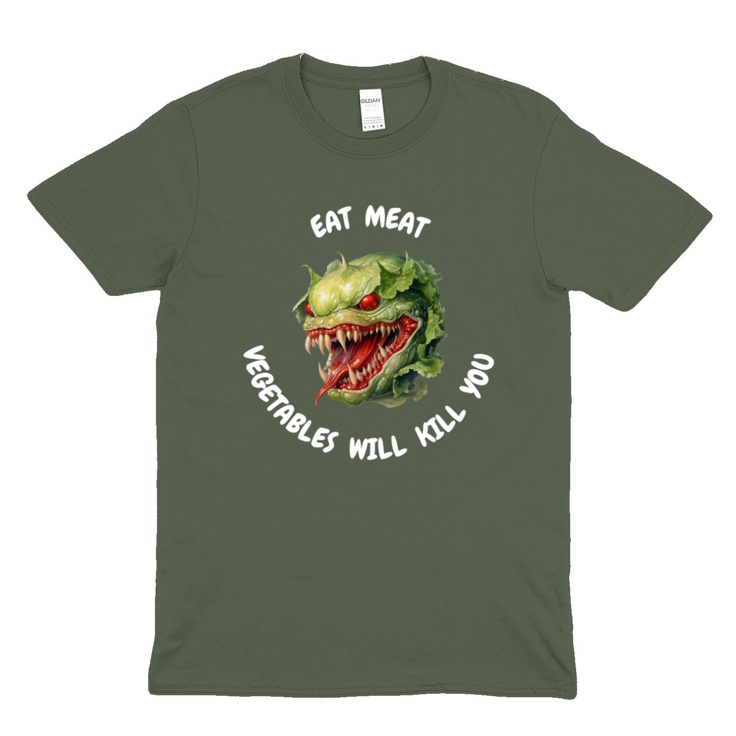 VEGETABLES WILL KILL YOU (2) -  Soft Unisex T-Shirt