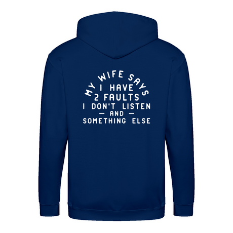My Wife Says zip hoodie – Sjovt statement