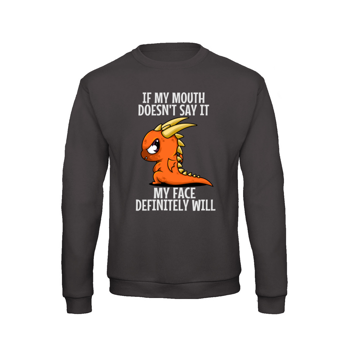 Funny Dragon sweatshirt – Sjovt statement – produktbillede 5