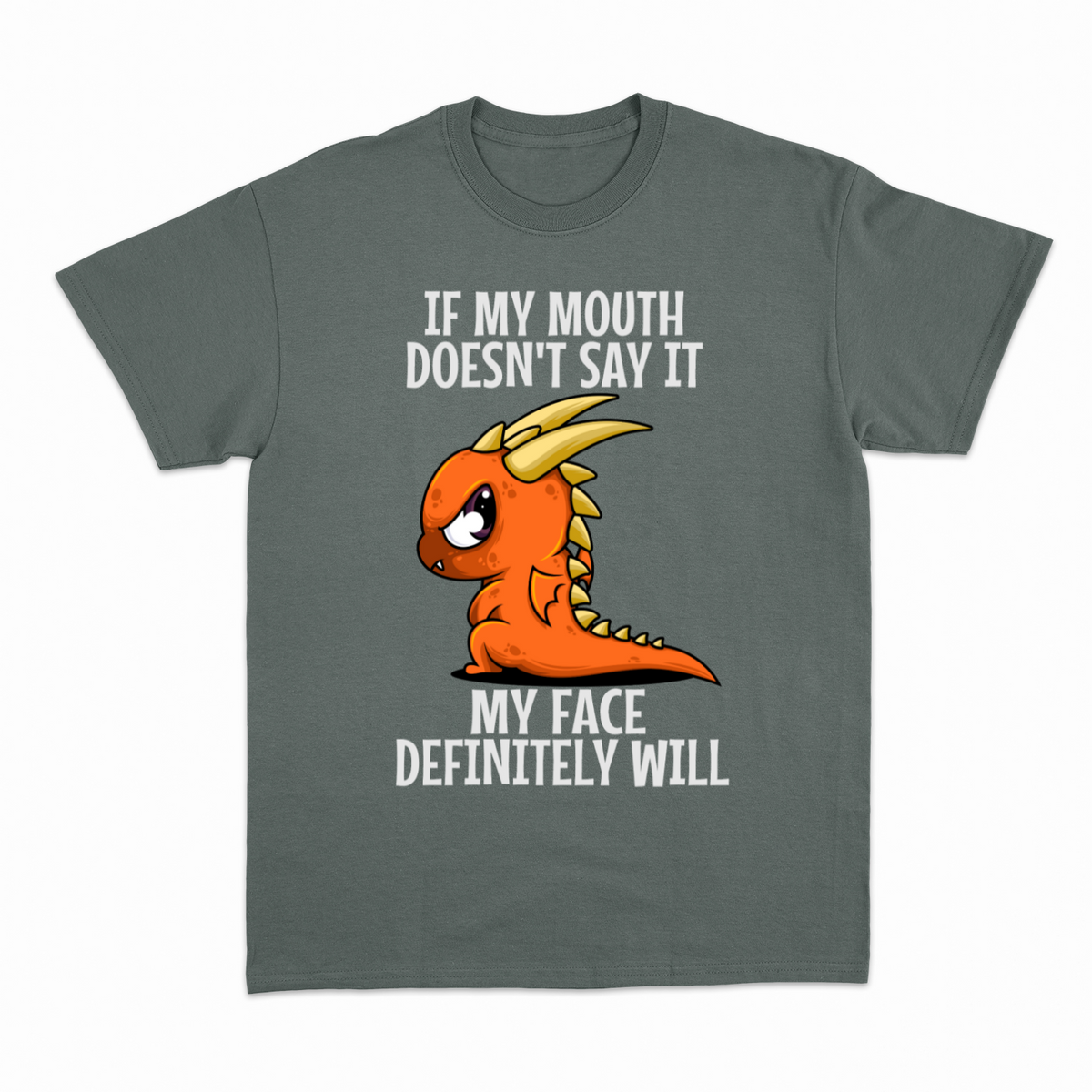 Funny Dragon T-shirt – Sjov statement T-shirt – produktbillede 7