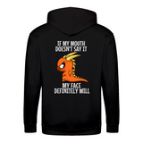 Funny Dragon zip hoodie – Sjovt statement – produktbillede 3