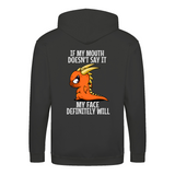 Funny Dragon zip hoodie – Sjovt statement – produktbillede 5