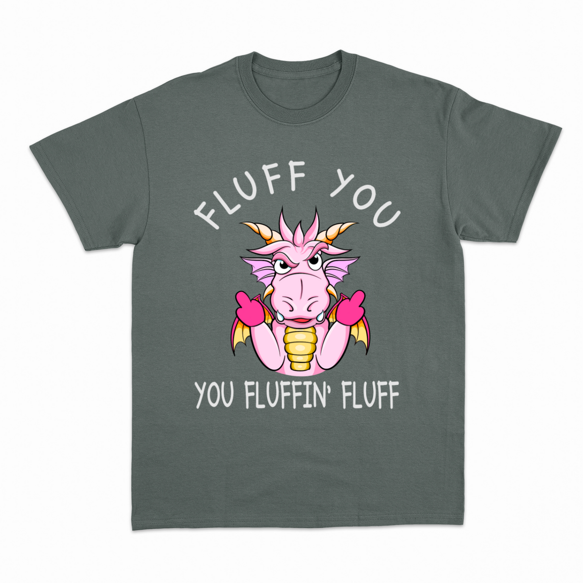 Funny Dragon 2 T-shirt – Sjov statement T-shirt – produktbillede 7