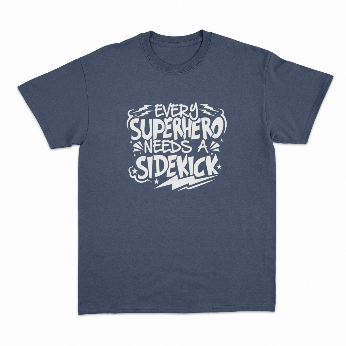 Superhero Needs a Sidekick T-shirt – Sjov statement T-shirt – produktbillede 5
