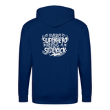 Superhero Needs A Sidekick zip hoodie – Sjovt statement