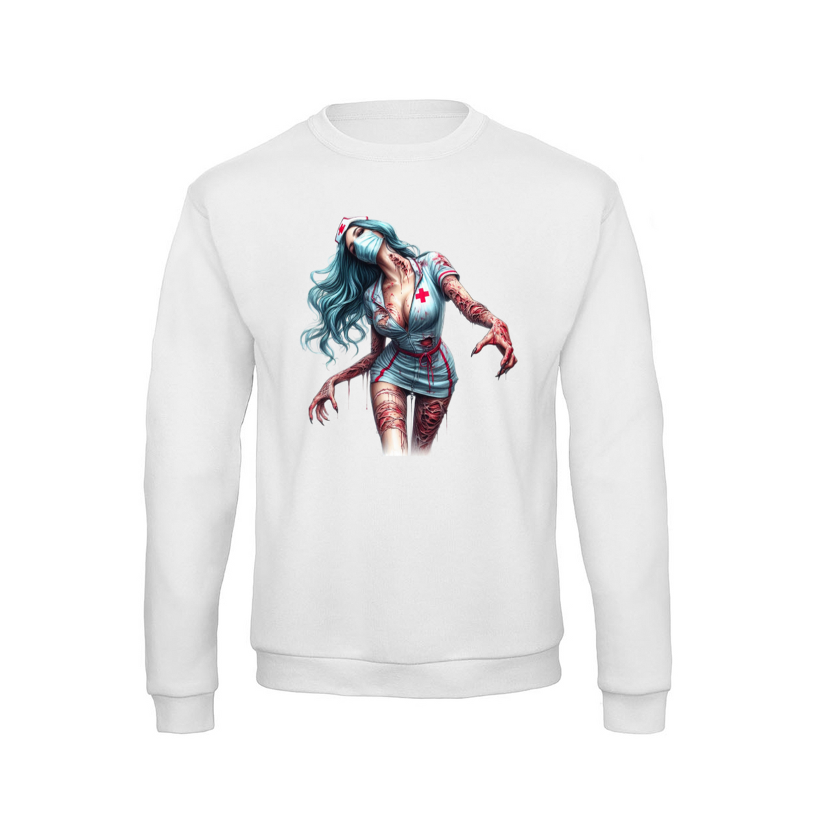 Zombie Nurse sweatshirt – Horror – produktbillede 11