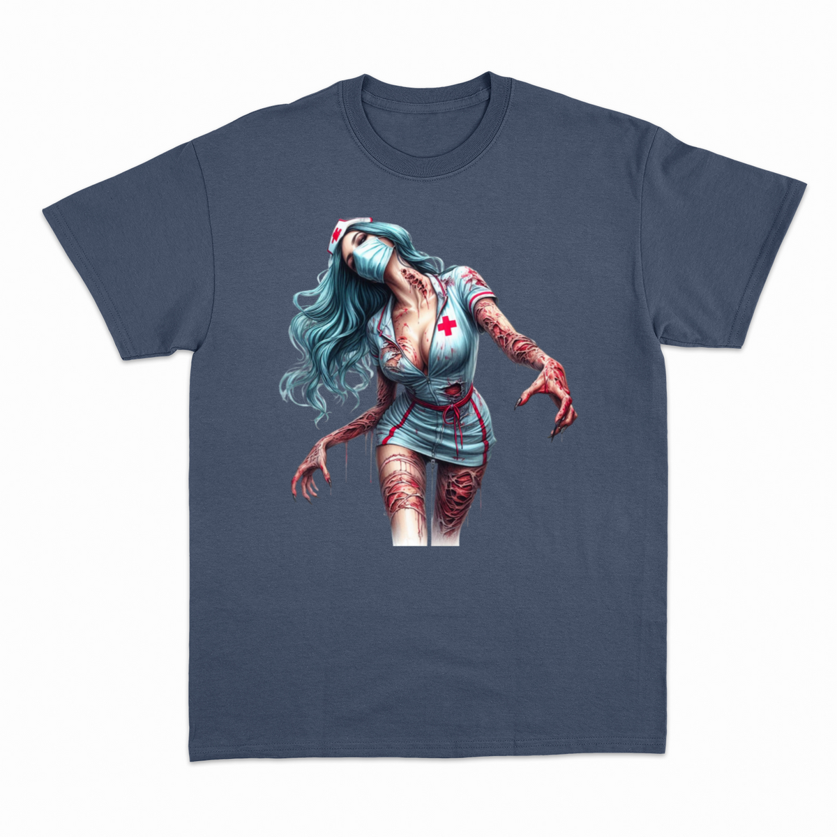 Zombie Nurse T-shirt – Horror T-shirt – produktbillede 7